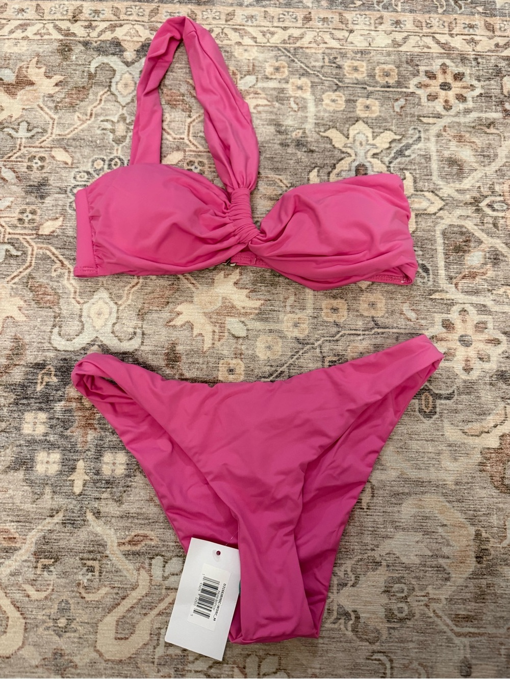 Dippin' Daisy's Hot Pink Twist-Front Bikini Set